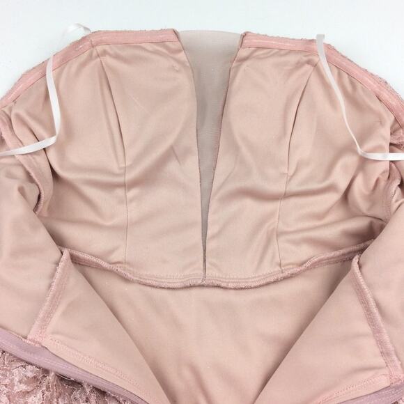 Shimmer Blush Pink Lace Party Strapless Dress 5 Barbie - Picture 7 of 8